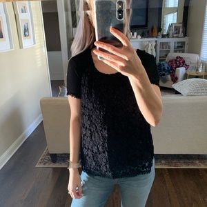 Black floral front, open mesh back